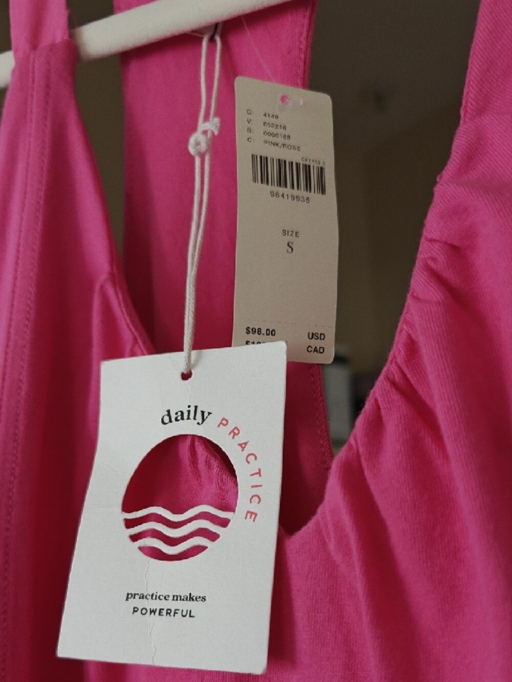 Anthropologie Pink V-Neck Tiered Mini Dress - Picture 3 of 4